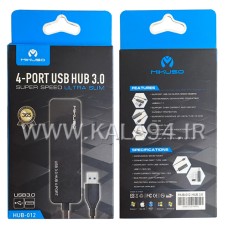 هاب MIKUSO HUB-012 / دارای 4 پورت USB 3.0 / کابل 35 سانتی بسیار ضخیم و فوق العاده مقاوم / SUPER SPEED / ULTRA SLIM / تک پک جعبه ای
